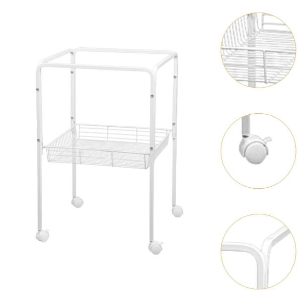 鳥かごスタンドコラムケージモバイルシェルフ鳥かごベース移動ブラケット収納付きモバイル鳥かごサポート棚を上げる