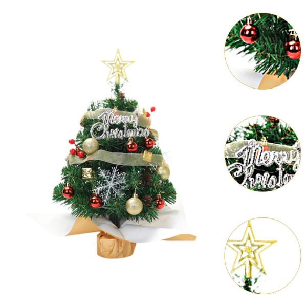 卓上ミニクリスマスツリー ミニチュアクリスマスツリー オフィス 屋内 家庭用 45cm グリーン
