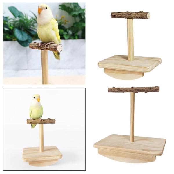 鳥用フラットパーチレストプラットフォーム 木製パーチ オウムスタンド ラブバード用 オウム S