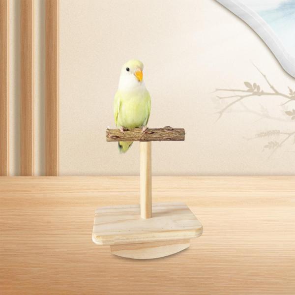 鳥用フラットパーチレストプラットフォーム 木製パーチ オウムスタンド ラブバード用 オウム S