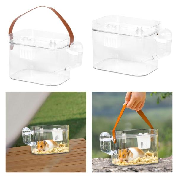 ハムスターキャリアケージ ソリッド 小動物用キャリーケース モルモット マウス用 ハンドル付き