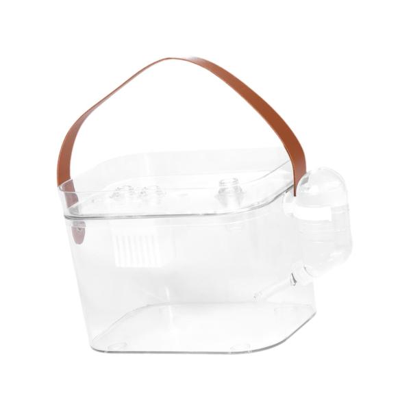 ハムスターキャリアケージ ソリッド 小動物用キャリーケース モルモット マウス用 ハンドル付き