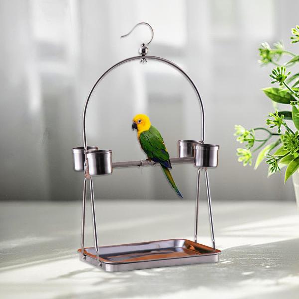 バードスタンド 卓上 バードジム ペット オウム プレイスタンド インコ セキセイインコ コンゴウインコ用 30 x 25 x 60cm