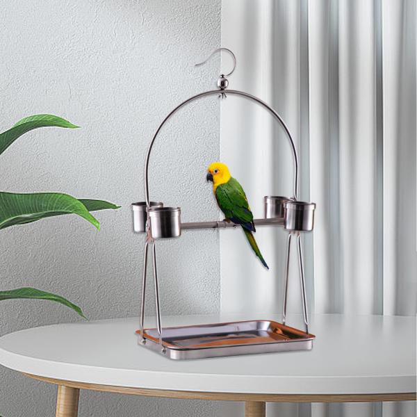 バードスタンド 卓上 バードジム ペット オウム プレイスタンド インコ セキセイインコ コンゴウインコ用 30 x 25 x 60cm