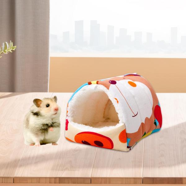 半密閉式ハムスター巣ハウス小屋かわいい小型ペット用品モルモットオレンジS