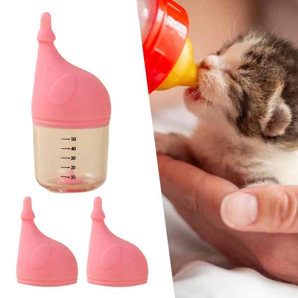 子猫用ボトル給餌キット 犬用飲用 1.7オンス 家庭用 子犬 子猫用 ミルクボトル ピンク