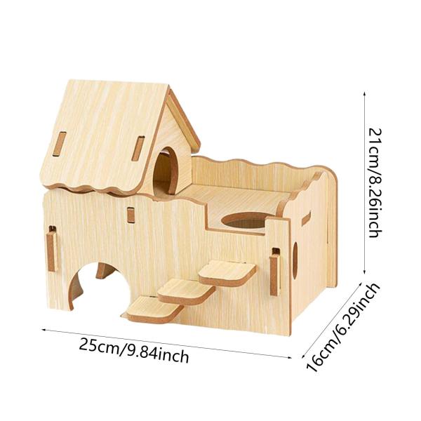 ハムスターハウス 遊び場プラットフォーム 小型ハムスター チンチラ 小動物用 L