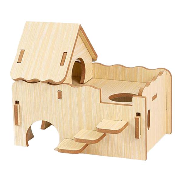 ハムスターハウス 遊び場プラットフォーム 小型ハムスター チンチラ 小動物用 L
