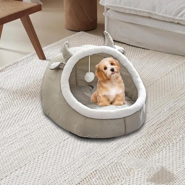 屋内用猫用ベッド 洞窟 半密閉型 屋内用 小型犬用 子犬 子猫用 ペットベッド MA