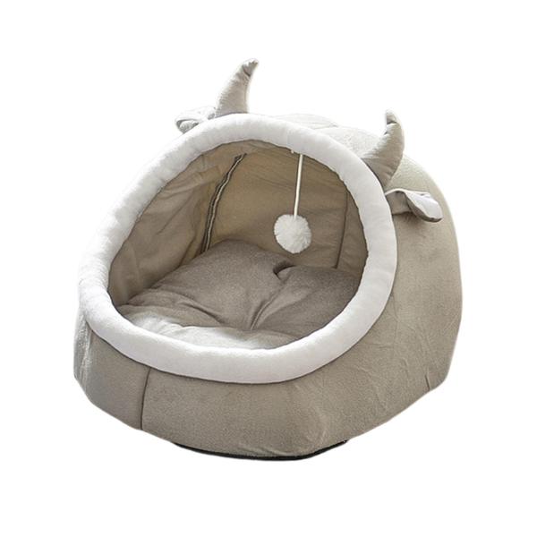 屋内用猫用ベッド 洞窟 半密閉型 屋内用 小型犬用 子犬 子猫用 ペットベッド MA
