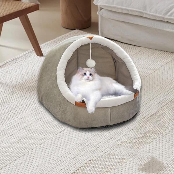 屋内用猫用ベッド 洞窟 半密閉型 屋内用 小型犬用 子犬 子猫用 ペットベッド MB