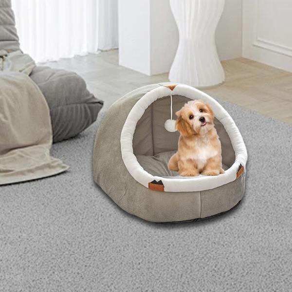 屋内用猫用ベッド 洞窟 半密閉型 屋内用 小型犬用 子犬 子猫用 ペットベッド MB