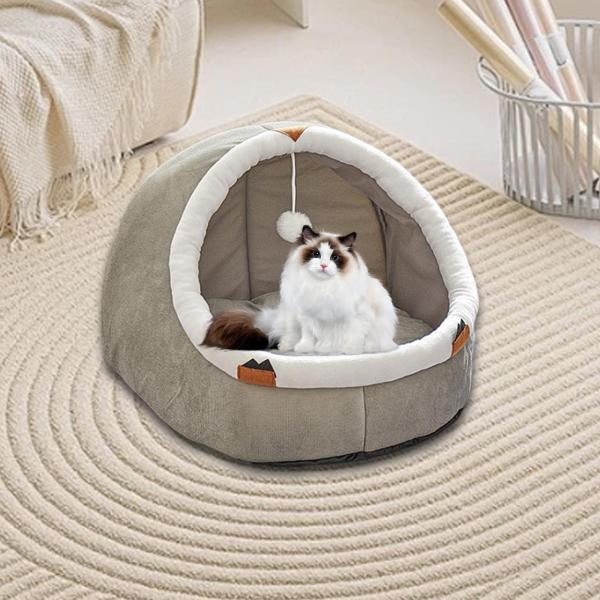 屋内用猫用ベッド 洞窟 半密閉型 屋内用 小型犬用 子犬 子猫用 ペットベッド MB
