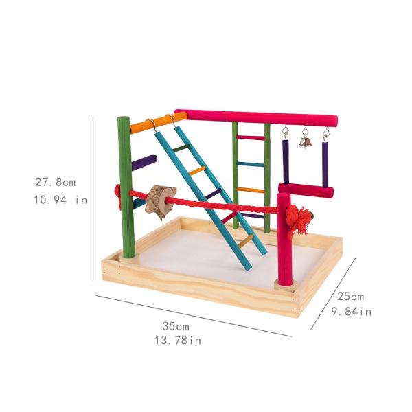 オウム 鳥遊び場 木製 止まり木スタンド ベビーサークル ラダー オウム プレイスタンド インコ オウム セキセイインコ フィンチ用 鳥遊びスタンド