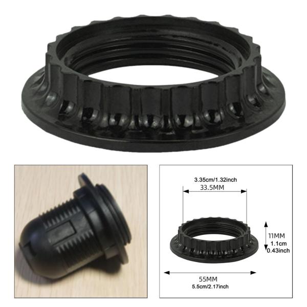 ライトソケットシェードリング、E26ソケット用、照明器具用、頑丈、軽量、取り付け簡単、保持リング、ソケットリング