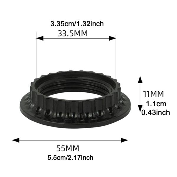 ライトソケットシェードリング、E26ソケット用、照明器具用、頑丈、軽量、取り付け簡単、保持リング、ソケットリング