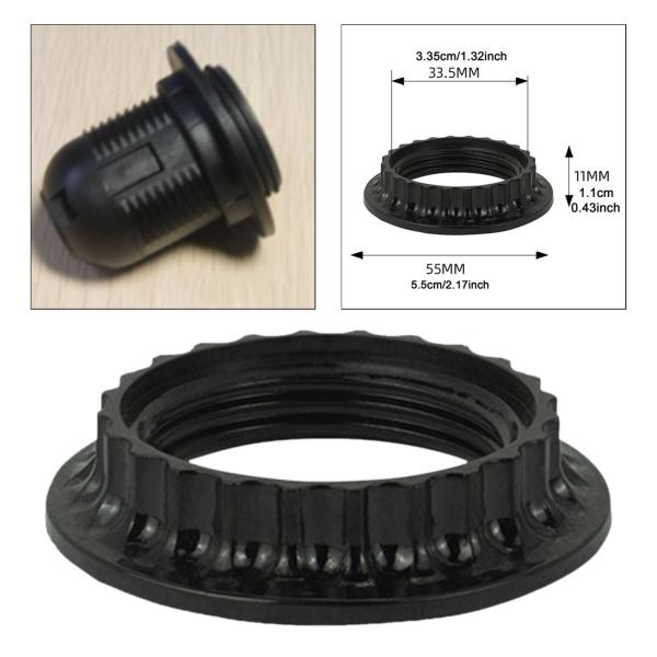 ライトソケットシェードリング、E26ソケット用、照明器具用、頑丈、軽量、取り付け簡単、保持リング、ソケットリング