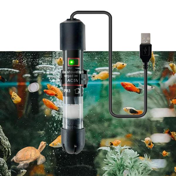 水槽ヒーター、ミニ水槽ヒーター、過熱保護、温度コントローラー付き海水・淡水タンク用インテリジェント