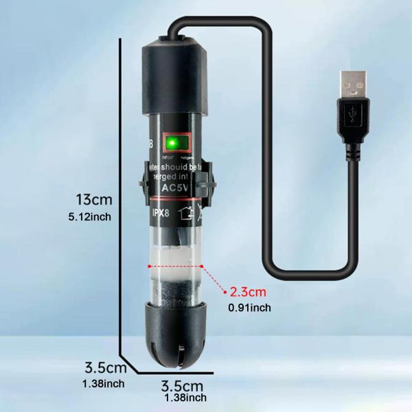 水槽ヒーター、ミニ水槽ヒーター、過熱保護、温度コントローラー付き海水・淡水タンク用インテリジェント