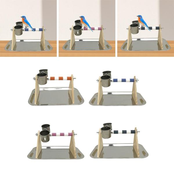 鳥 オウム プレイスタンド ウォーターボウル オウム プレイスタンド コンゴウインコ セキセイインコ用 ホワイト オレンジ