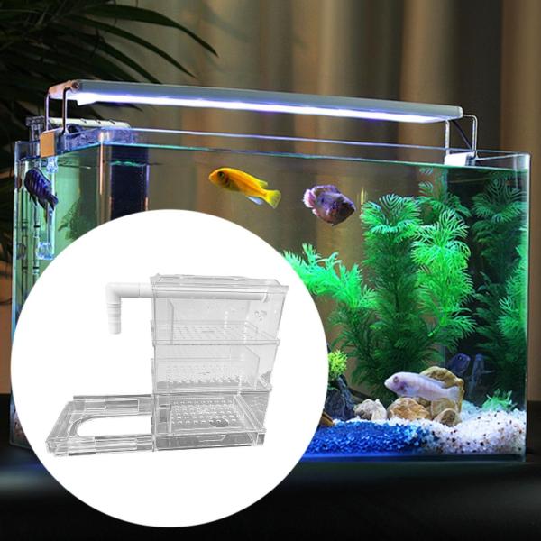 水槽フィルター ドリップボックス オーバーフローパイプフィルター 循環水洗浄 多層ろ過装置 魚タンクトップフィルター