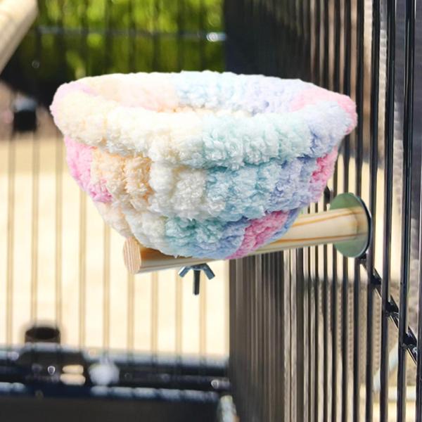 巣のベッドオウムのための鳥かごスタンド巣のためのサヤインコ青鳥綿キャンディーカラー