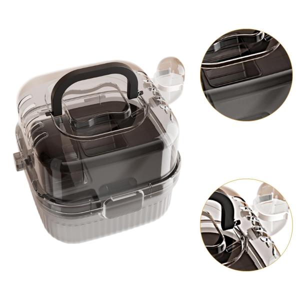 2層式 開閉式トップハウス ハムスター用 ネズミ モルモット ウサギ用 黒