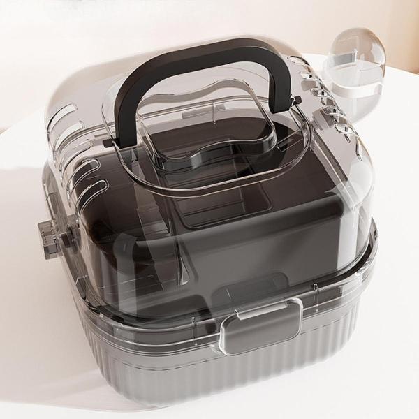 2層式 開閉式トップハウス ハムスター用 ネズミ モルモット ウサギ用 黒