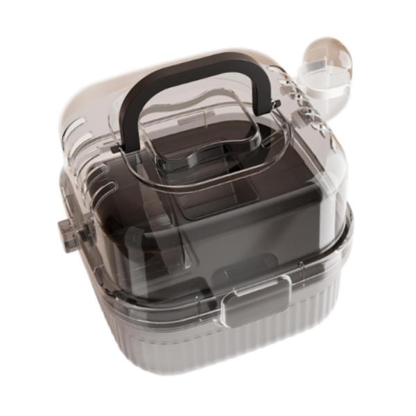 2層式 開閉式トップハウス ハムスター用 ネズミ モルモット ウサギ用 黒