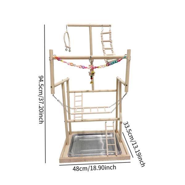 オウムの鳥の遊び場 オウムのプレイスタンド 小型インコ用 オウムのプレイスタンド コヌアラブバード 18.9x13.19x37.2インチ