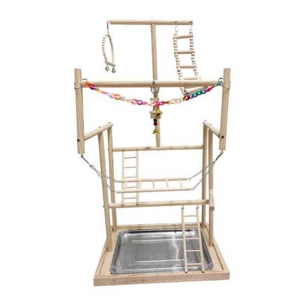 オウムの鳥の遊び場 オウムのプレイスタンド 小型インコ用 オウムのプレイスタンド コヌアラブバード 18.9x13.19x37.2インチ