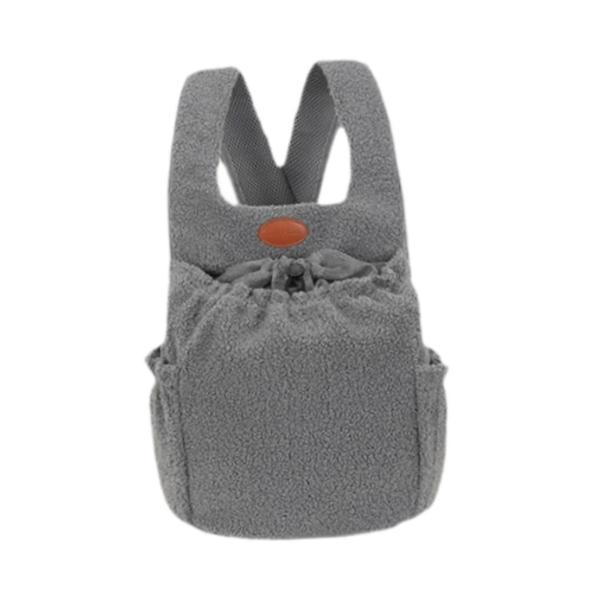 ペットキャリア バックパック トラベルバッグ ポータブル 調節可能 通気性 犬用チェストバッグ グレー