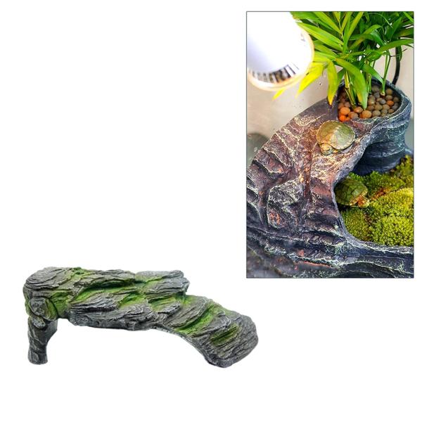 爬虫類の隠れ家の装飾カメ日光浴プラットフォーム爬虫類カメ両生類 28 センチメートル x 18.5 センチメートル x 10 センチメートル