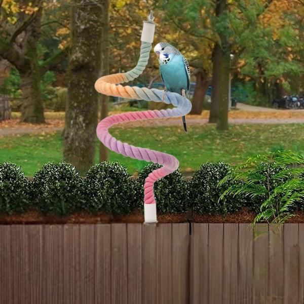 バードロープパーチ綿オウムクライミングロープオカメインコセキセイインコスタイルB