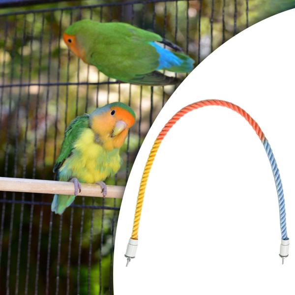 鳥かご用ロープパーチ インコ コニュア ラブバード用 登り遊びおもちゃ 60cm