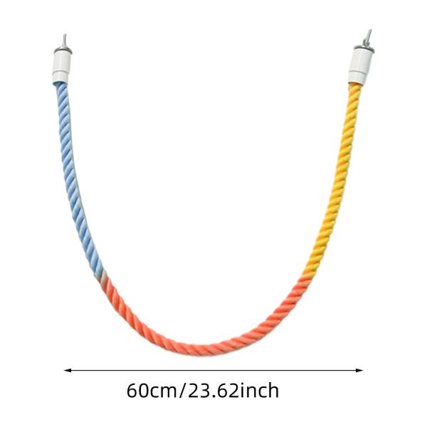 鳥かご用ロープパーチ インコ コニュア ラブバード用 登り遊びおもちゃ 60cm