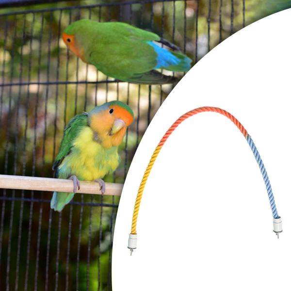 鳥かご用ロープパーチ インコ コニュア ラブバード用 登り遊びおもちゃ 80cm