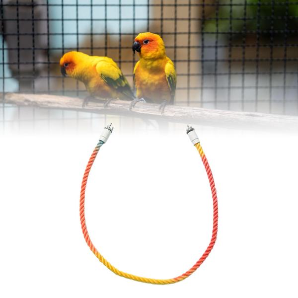 鳥かご用ロープパーチ インコ コニュア ラブバード用 登り遊びおもちゃ 100cm