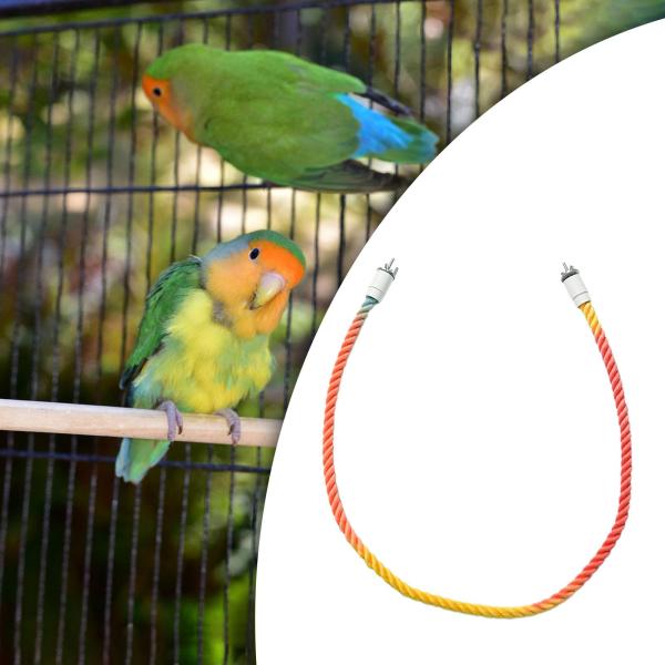 鳥かご用ロープパーチ インコ コニュア ラブバード用 登り遊びおもちゃ 100cm