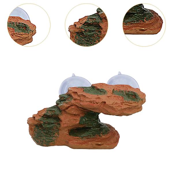 樹脂製亀登りステップ棚水槽オーナメント イモリ カメ カエル 砂漠用