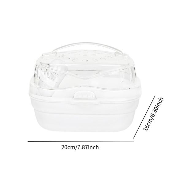 ハムスター旅行用キャリーケージ 多機能 軽量 ウォーターボトル内蔵 ホワイト