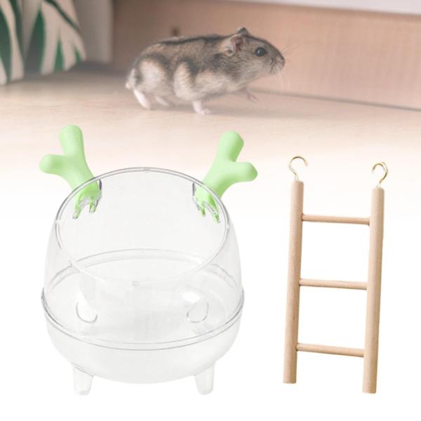 ハムスター砂浴び容器シャワー室トイレマウススナネズミ小??動物用グリーン
