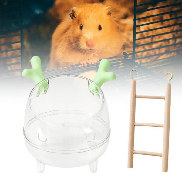 ハムスター砂浴び容器シャワー室トイレマウススナネズミ小??動物用グリーン