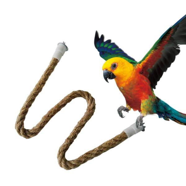 鳥の止まり木スタンド ペット用品 オウム 登山ロープ インコ セキセイインコ用 40cm