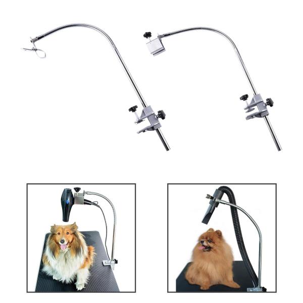 犬用ペットグルーミングテーブル ヘアドライヤースタンド フレキシブル調節可能ホースチューブホルダー U型クランプ
