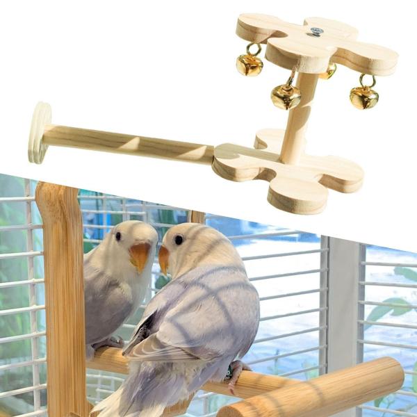 鳥のスタンドはパーチのおもちゃ鳥棒鳥のおもちゃオウムのオウムが回転するベルと運動のため