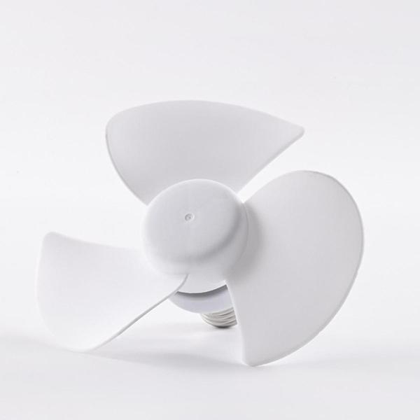 E27口金 シーリングファン 3枚羽根 小型ソケットファン 寝室 オフィス リビングルーム用 16cm 調節可能ホースなし