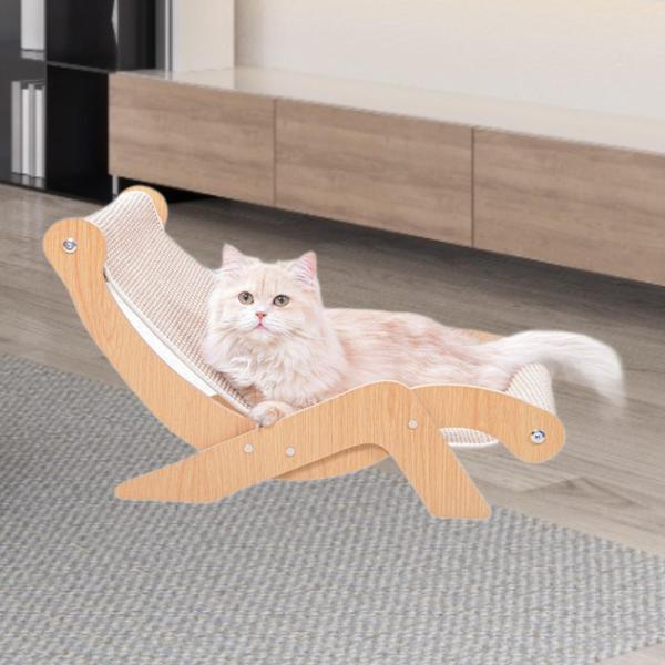 2 in 1 猫用サイザル麻スクラッチャー＆リクライニングチェア 快適で再利用可能 多機能 サイズS