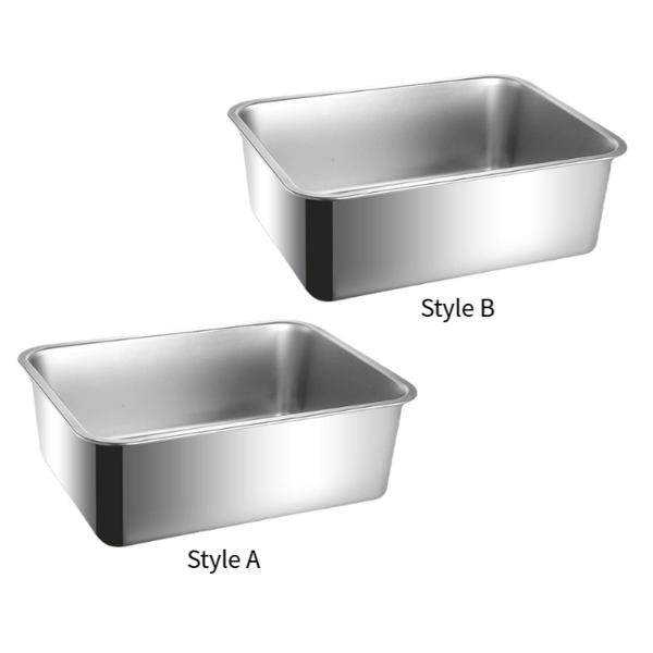 猫用トイレボックス ステンレススチール ペット用品 ベッドパン 大型 子猫用 トイレ 高さ10cm