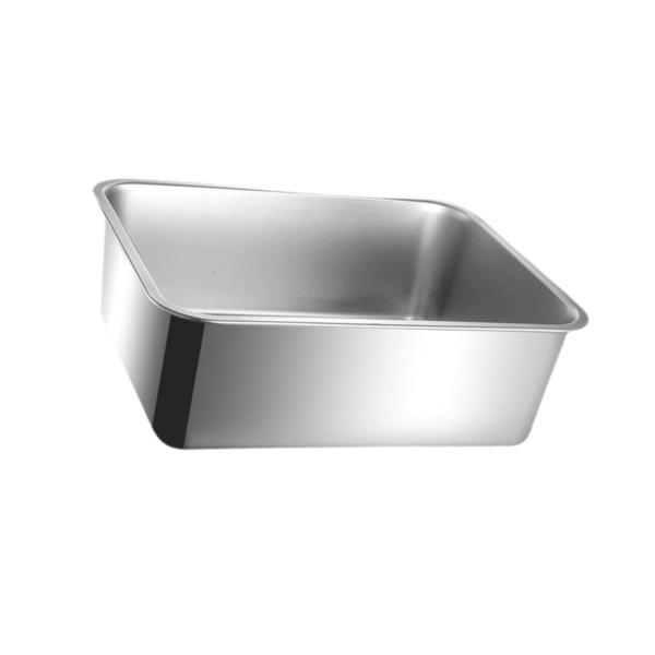 猫用トイレボックス ステンレススチール ペット用品 ベッドパン 大型 子猫用 トイレ 高さ10cm